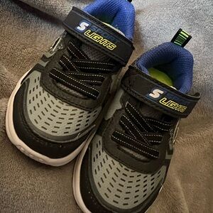 Skechers Kids Light-Up Sneakers - Black and Gray